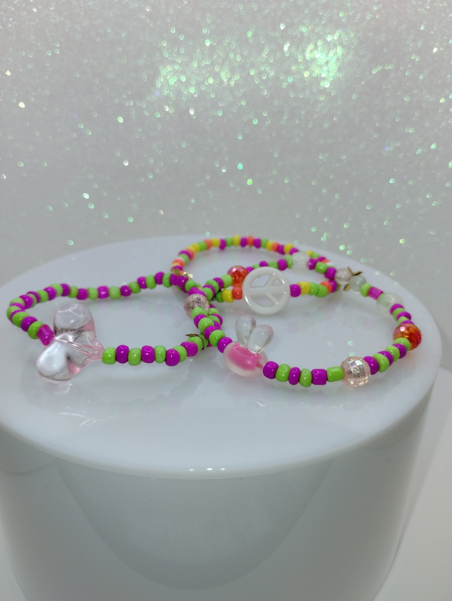 Micro Bead Bracelet w/Bunny Ears Charm