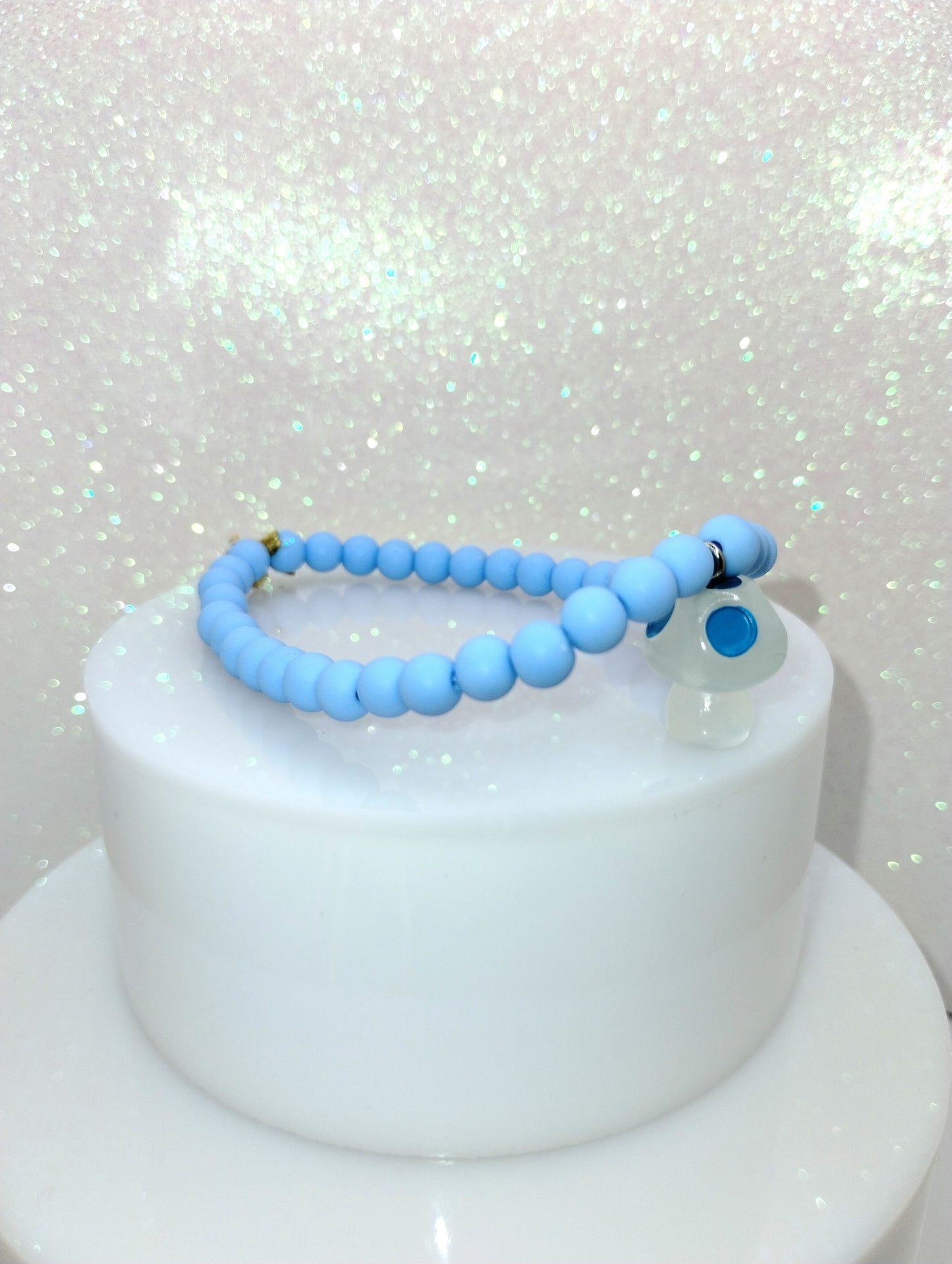 Mushroom Charm - Blue Pastel 6"