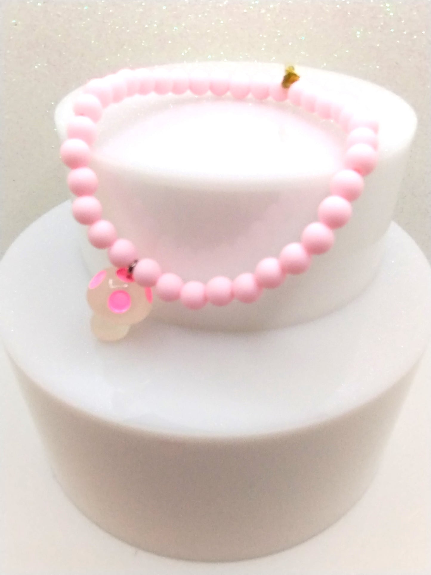 Mushroom Charm - Pink Pastel 6"